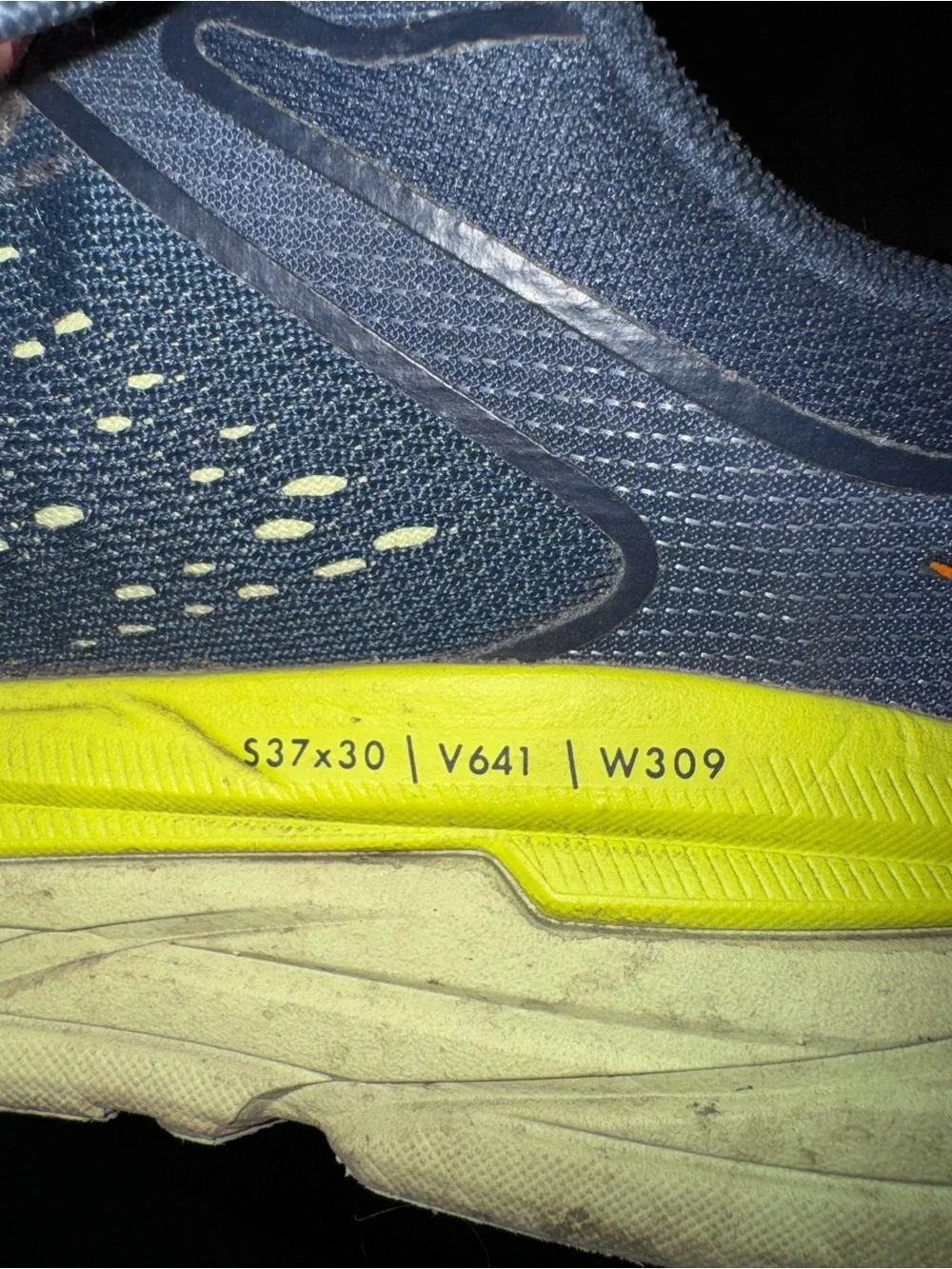 Hoka Men's Navy with Yellow and Orange Trail Running Shoes